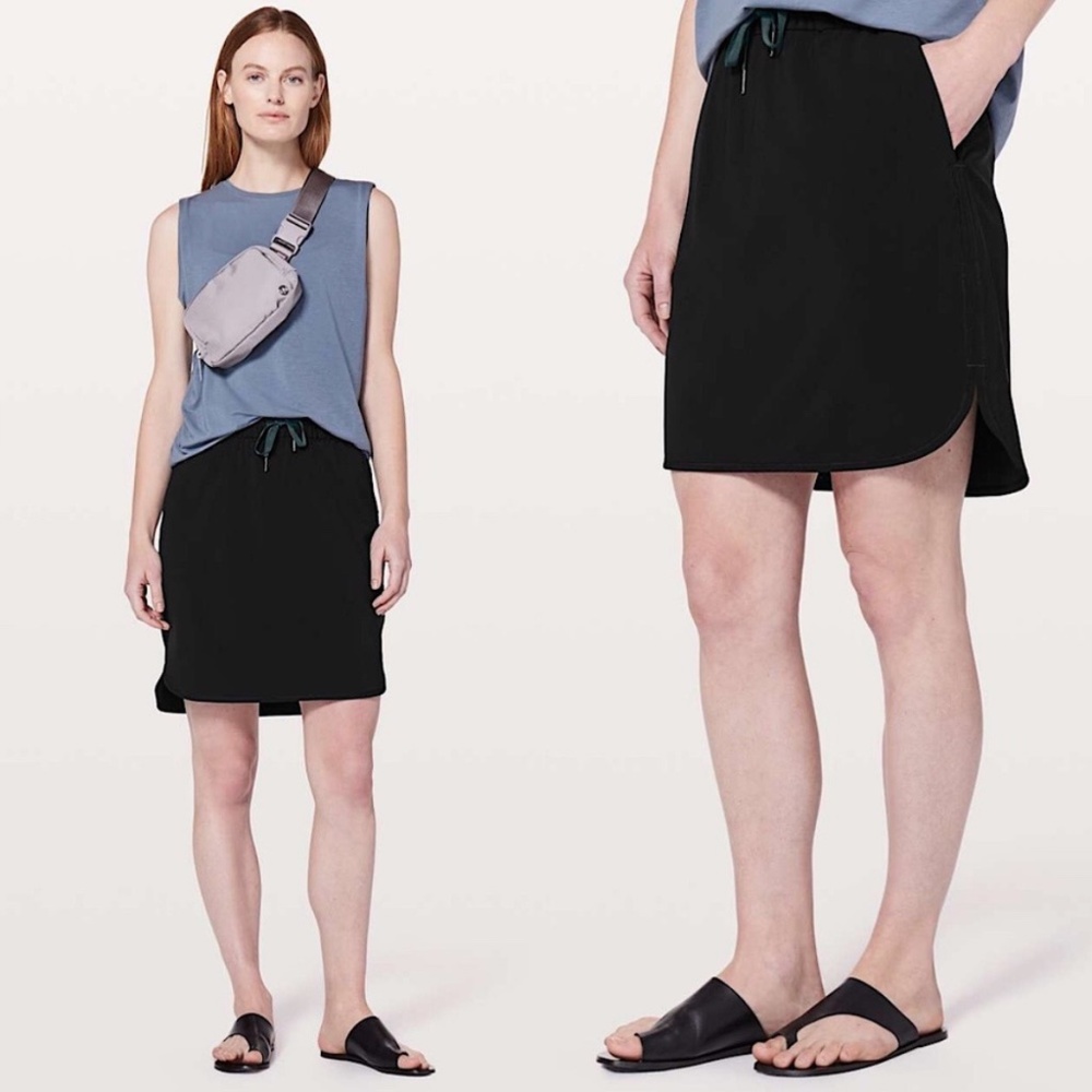 Lululemon On the Fly Black Skirt New With Tags 6